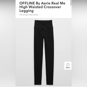 Offline By Aerie Real Me High Waisted Crossover Legging 7/8 Length